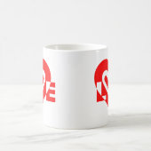 赤の愛 コーヒーマグカップ (中央)