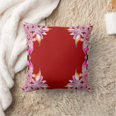 赤の抽象的で軽い装飾用クッション クッション (ブランケット)