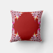 赤の抽象的で軽い装飾用クッション クッション (裏面)