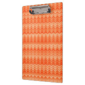 赤の抽象的なジグザグ形の織物パターン クリップボード (左)