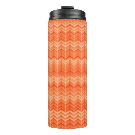 赤の抽象的なジグザグ形の織物パターン タンブラー (正面)