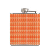 赤の抽象的なジグザグ形の織物パターン フラスク (裏面)