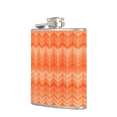 赤の抽象的なジグザグ形の織物パターン フラスク (左)