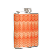 赤の抽象的なジグザグ形の織物パターン フラスク (右)