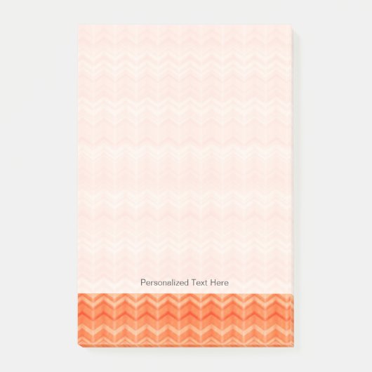 赤の抽象的なジグザグ形の織物パターン ポストイット (正面)