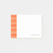 赤の抽象的なジグザグ形の織物パターン ポストイット (正面)