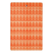 赤の抽象的なジグザグ形の織物パターン ミニクリップボード (裏面)