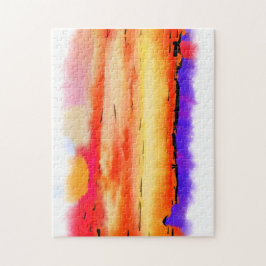 赤の抽象的な日没のジグソーパズル ジグソーパズル