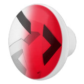 赤の抽象的な陶磁器の引出しのノブ セラミックノブ (右)