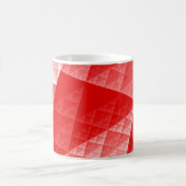 赤の抽象芸術パターン コーヒーマグカップ (中央)
