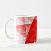 赤の抽象芸術パターン コーヒーマグカップ (左)