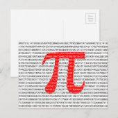 赤の数値のπは数学的な定数記号です ポストカード (正面/裏面)