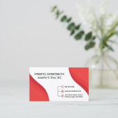 赤の旋回プロフェッショナル複数アポイントメントカード 予約カード (スタンド正面)