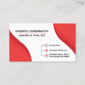 赤の旋回プロフェッショナル複数アポイントメントカード 予約カード (正面)