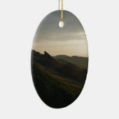 赤の日の出はコロラド州を揺すります セラミックオーナメント (右)