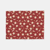 赤の日曜日そして月 フリースブランケット (正面(横))