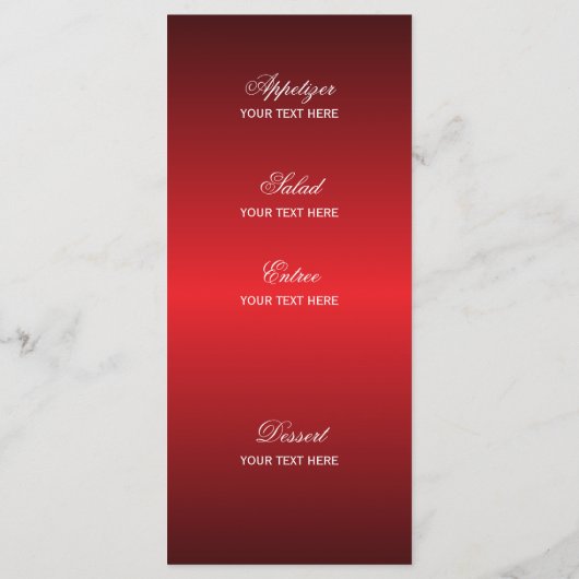 赤の星光源 – メニュー (裏面)