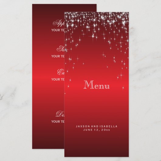 赤の星光源 – メニュー (正面/裏面)