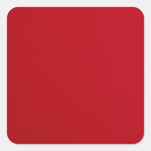 赤の普通色 スクエアシール (正面)