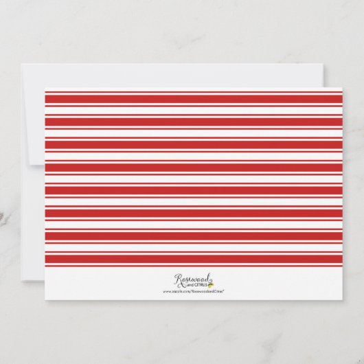 赤の暖かい願い愛モダンの休日の写真 シーズンカード (裏面)