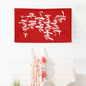 赤の最も素晴らしい時間のレタリング 横断幕 (インサイチュ)