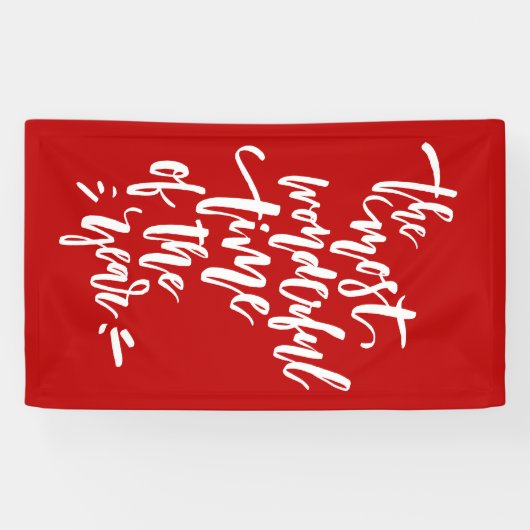 赤の最も素晴らしい時間のレタリング 横断幕 (横)