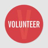 赤の有志のバッジ 名札 (正面)