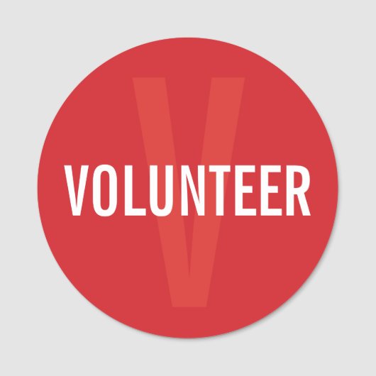 赤の有志のバッジ 名札 (正面)