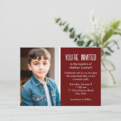 赤の末日聖子写真バプテスマ 招待状 (スタンド正面)