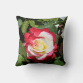 赤の枕は豪華なバルボア島を上がりましたひっくり返しました クッション (裏面)