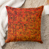 赤の染みが少ないバーチャルな木の樹皮 クッション (ブランケット)