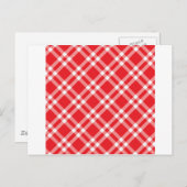 赤の格子縞模様 ポストカード (正面/裏面)