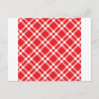 赤の格子縞模様 ポストカード