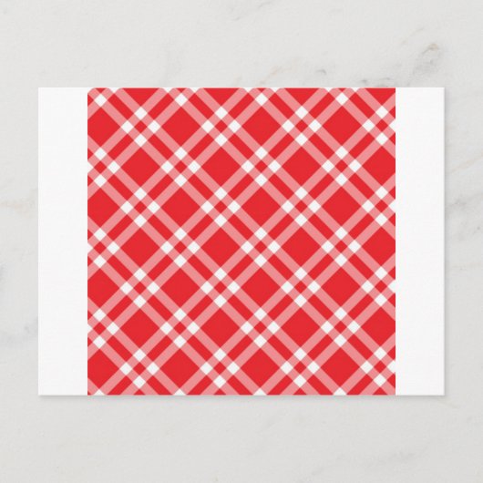 赤の格子縞模様 ポストカード (正面)
