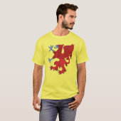 赤の格闘姿勢のグリフォン Tシャツ (正面フル)