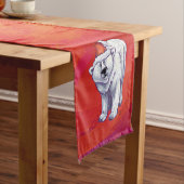 赤の極熊のクリスマス ショートテーブルランナー (インサイチュ)