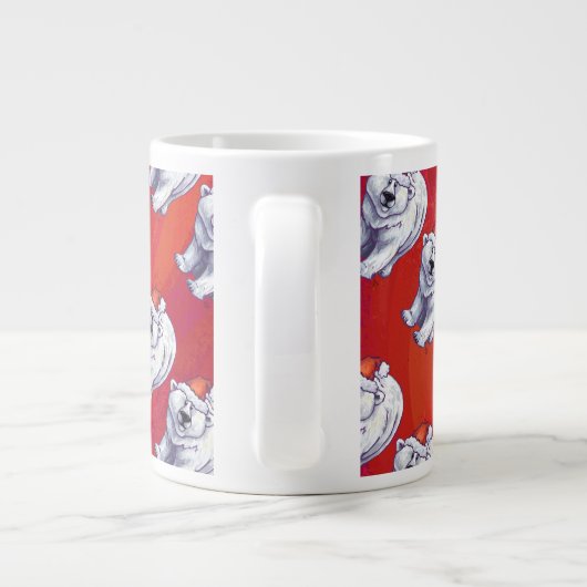 赤の極熊のクリスマス ジャンボコーヒーマグカップ (裏面)