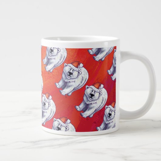 赤の極熊のクリスマス ジャンボコーヒーマグカップ (右)