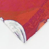 赤の極熊のクリスマス フリースブランケット (角)