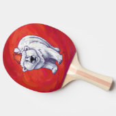 赤の極熊のクリスマス 卓球ラケット (横)