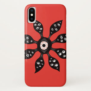 赤の気色悪いWitchyの目モンスター iPhone X ケース