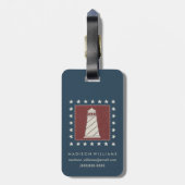 赤の沿岸芸術|の灯台 ラゲッジタグ (裏面縦)