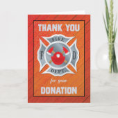 赤の消防署への寄付ありがとう カード (正面)