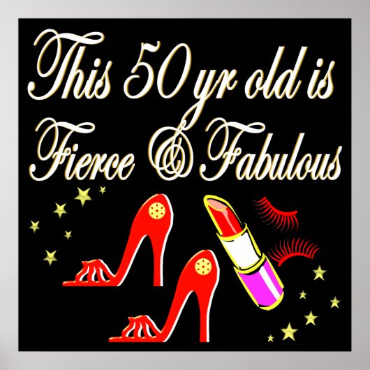 赤の激しく素晴らしい50番目の誕生日 ポスター (正面)