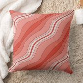 赤の濃淡のレイヤードライン装飾用クッション クッション (ブランケット)