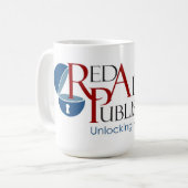 赤の熟達した出版のマグ コーヒーマグカップ (正面左)