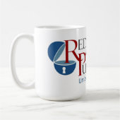 赤の熟達した出版のマグ コーヒーマグカップ (左)