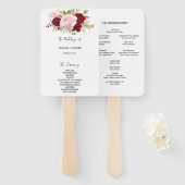 赤の熱帯とロマン結婚チック ハンドファン (正面&裏面)