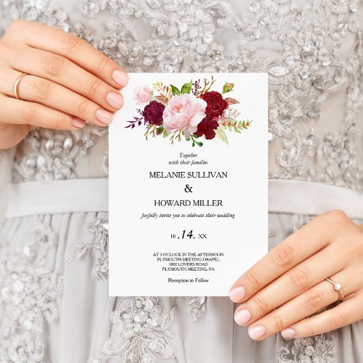 赤の熱帯とロマン結婚チック 招待状