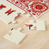 赤の独立虎 ジグソーパズル (側面)